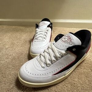 Jordan Men's White and Black Sneakers